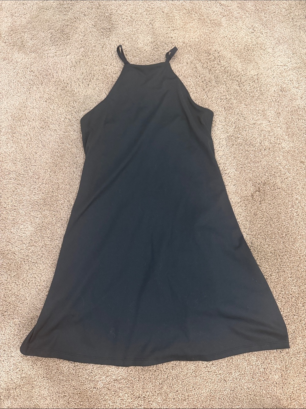Madewell Black High-Neck Mini Dress
